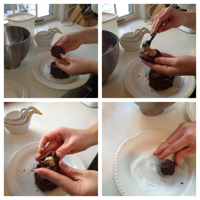 Chocolate Peanut Butter Surprise Cookies