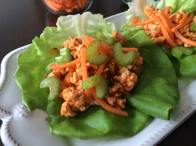 Buffalo Turkey Lettuce Wraps