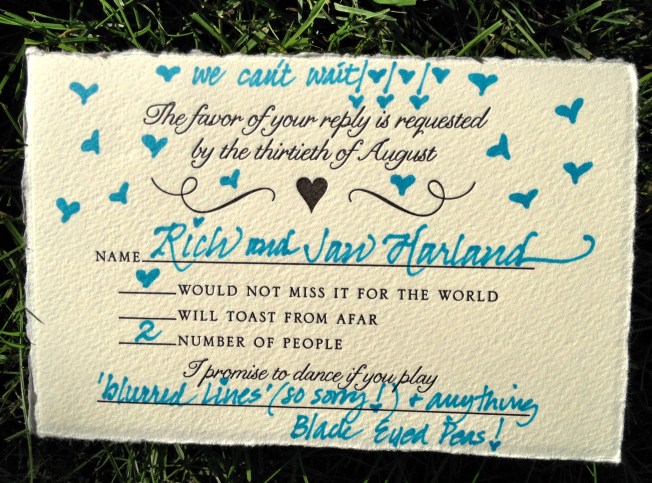 Wedding RSVP card