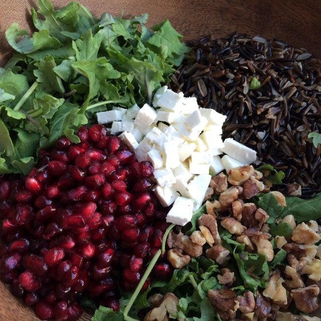 Kale and Wild Rice Salad Ingredients