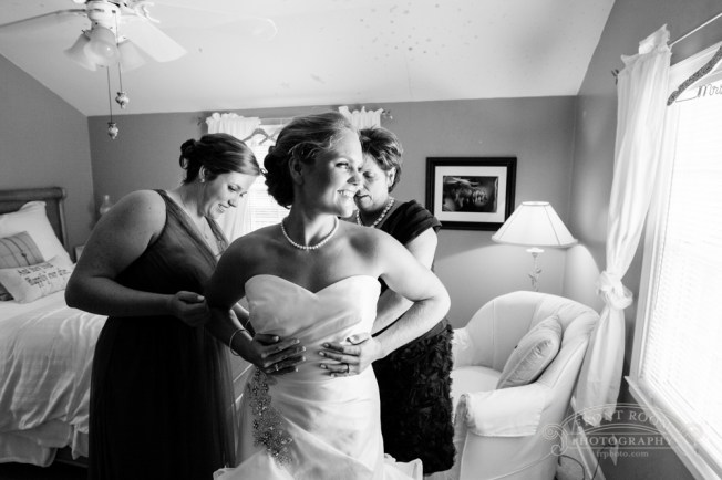 Putting on my Wedding Dress